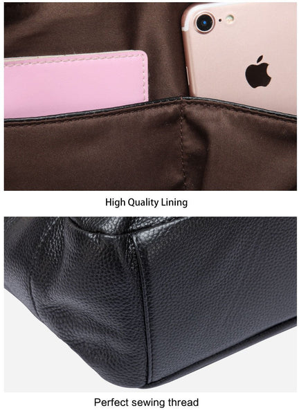 Elegant Women's 100% Genuine Leather Large Capacity Crossbody Shoulder Bag - SolaceConnect.com