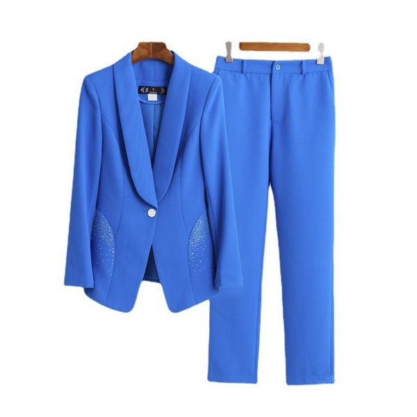 Elegant Women's Blazer and Pants Business Professional Formal Pantsuits  -  GeraldBlack.com