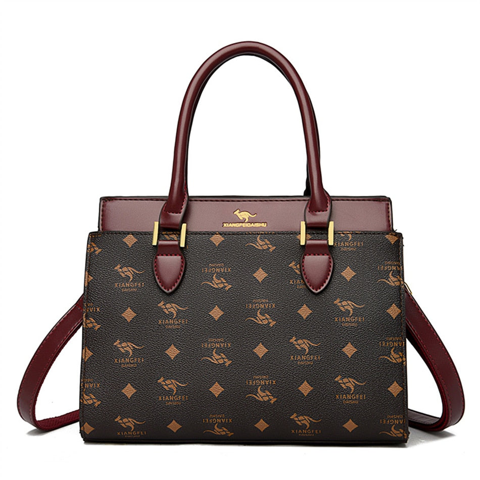 Elegant Women's Handbags Leather Totes Bag Top-Handle Sac Big Capacity Crossbody Shoulder Bag Hand  -  GeraldBlack.com