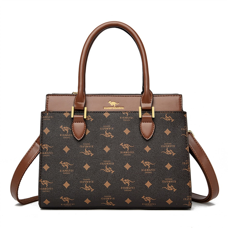 Elegant Women's Handbags Leather Totes Bag Top-Handle Sac Big Capacity Crossbody Shoulder Bag Hand  -  GeraldBlack.com