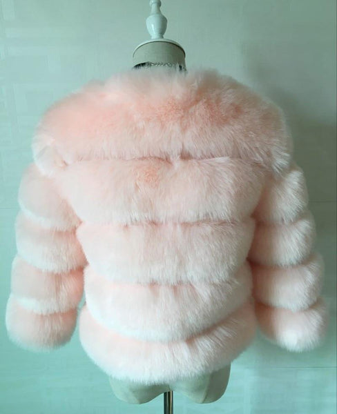 Elegant Women's Winter Fashion Faux Fur Thick Warm Outerwear Mink Coats - SolaceConnect.com