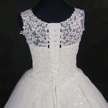 Embroidered Beading Vintage Lace Wedding Dress with Sweet Straps - SolaceConnect.com