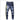 Embroidered Broken Hole Patch Hip Hop Small Straight Stretch Fashion Personality Embroidered Jeans  -  GeraldBlack.com