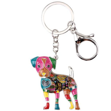 Enamel Jack Russell Dog Key Chain for Gift Bag Pendant Charm - SolaceConnect.com