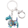 Enamel Metal Aberdeen Scottish Terrier Dog Key Chain Jewelry for Bag - SolaceConnect.com