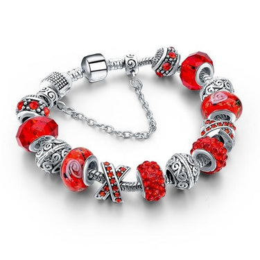 European Crystal Charm Glass Beaded Bracelets & Bangles for Women - SolaceConnect.com