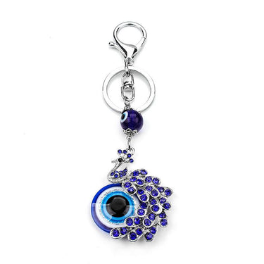 Evil Eye Jewelry Fashion Blue Crystal Peacock Keychain Trinket Gift  -  GeraldBlack.com