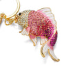 Exquisite Enamel Crystal Goldfish Pendant Key Chain Holder for Handbag  -  GeraldBlack.com