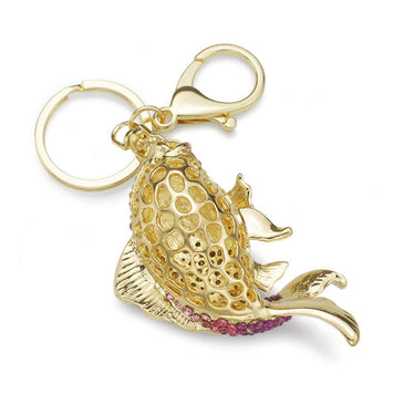 Exquisite Enamel Crystal Goldfish Pendant Key Chain Holder for Handbag  -  GeraldBlack.com