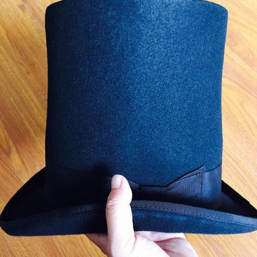 Extra High Victorian Vintage Hat Traditional Steampunk Mad Hatter Fedora - SolaceConnect.com
