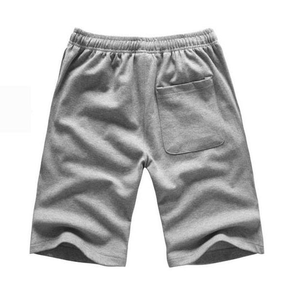 Extra Large Big Size Men's Solid Baggy Loose Elastic Cotton Casual Shorts - SolaceConnect.com