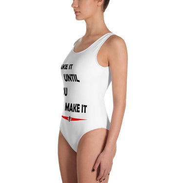 'Fake It Until You Make It' Scoop Neckline One-Piece Swimsuit  -  GeraldBlack.com