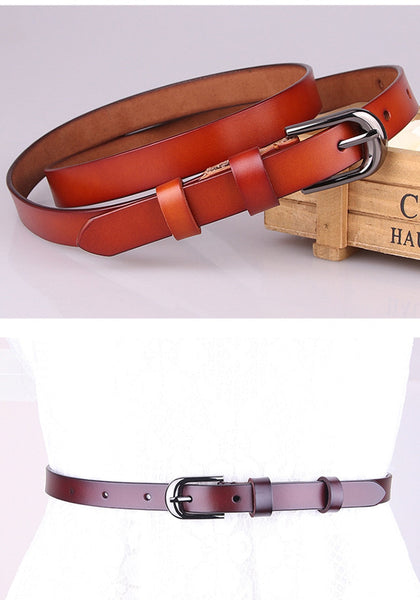 Fashion All-match Leisure Genuine Leather Alloy Pin Buckle Belt for Women  -  GeraldBlack.com