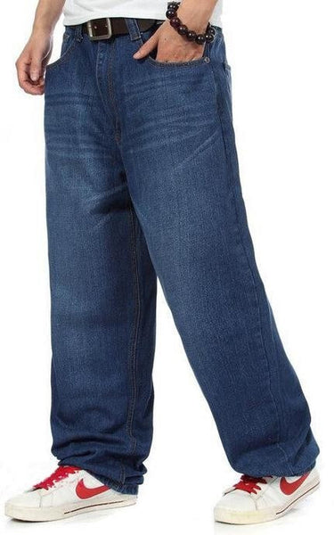 Jeans Men Men's Baggy Jeans Plus Size 30-46 Multi Pockets