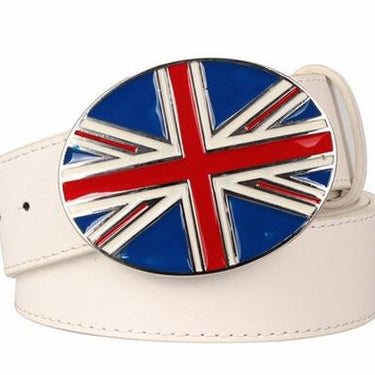 Fashion British Flag Decorative Strap Metal Buckle Belt for Men and Women  -  GeraldBlack.com