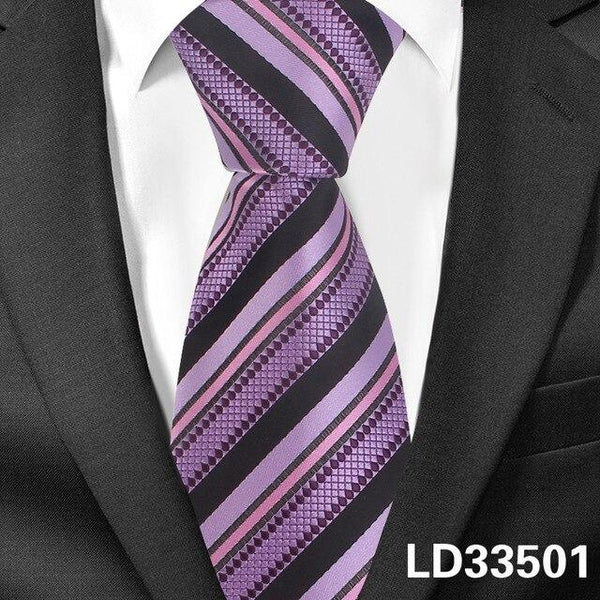 Fashion Business Party Suits Striped Silk Neckties for Men and Women - SolaceConnect.com