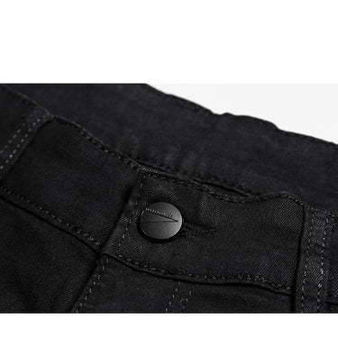 Fashion Casual Classic Straight Full Length Black Jeans for Men - SolaceConnect.com
