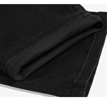 Fashion Casual Classic Straight Full Length Black Jeans for Men - SolaceConnect.com
