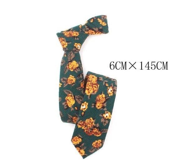 Fashion Casual Cotton Plaid and Floral Neck Ties for Men and Women - SolaceConnect.com