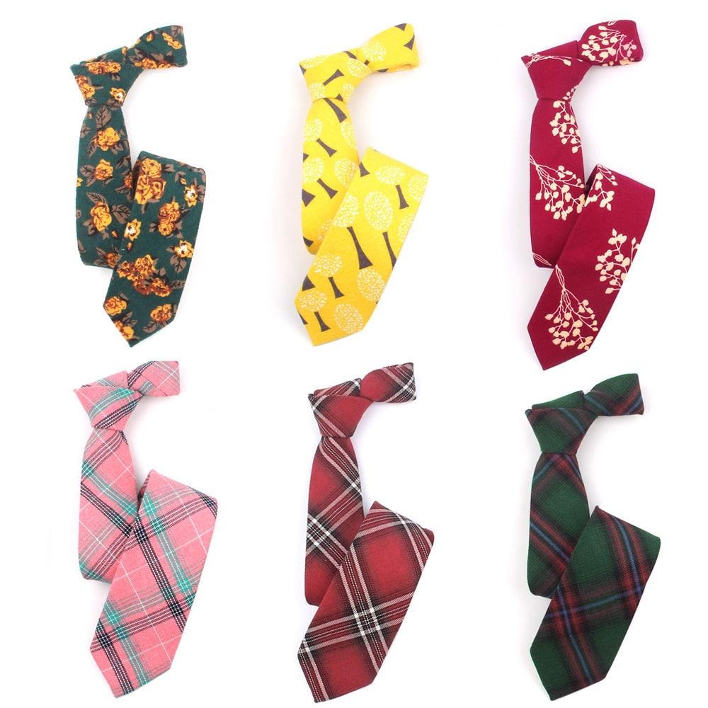Fashion Casual Cotton Plaid and Floral Neck Ties for Men and Women  -  GeraldBlack.com