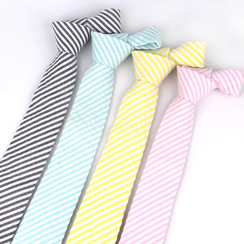 Fashion Casual Cotton Wedding Business Striped Neckties for Men and Women  -  GeraldBlack.com
