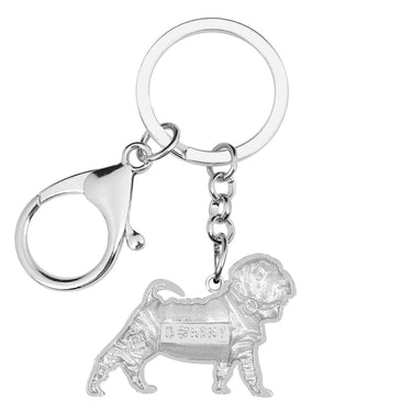 Fashion Chinese Shar-Pei Dog Animal Alloy Enamel Keychain Jewelry for Women - SolaceConnect.com