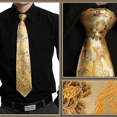 Fashion Chinese Style Characteristics Rayon Dragon NeckTie for Men  -  GeraldBlack.com