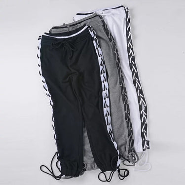 Fashion Cotton Drawstring Lace Up Loose Patchworked Harem Pants for Women  -  GeraldBlack.com