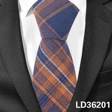 Fashion Cotton Plaid Skinny Neck Tie for Suits for Men and Women - SolaceConnect.com
