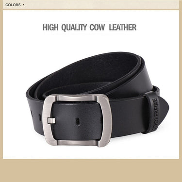 Fashion Cowhide Genuine Leather Black Vintage Casual Men's Belt  -  GeraldBlack.com