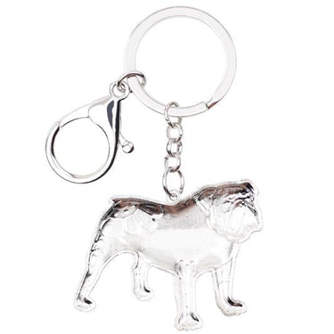 Fashion Enamel English Bulldog Bull Terrier Animal Key Chain Jewelry - SolaceConnect.com