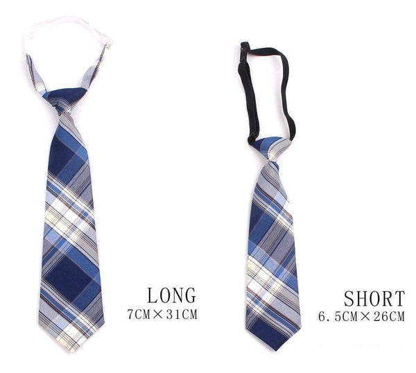 Fashion Formal Student Plaid Skinny Neck Tie for Boys and Girls - SolaceConnect.com