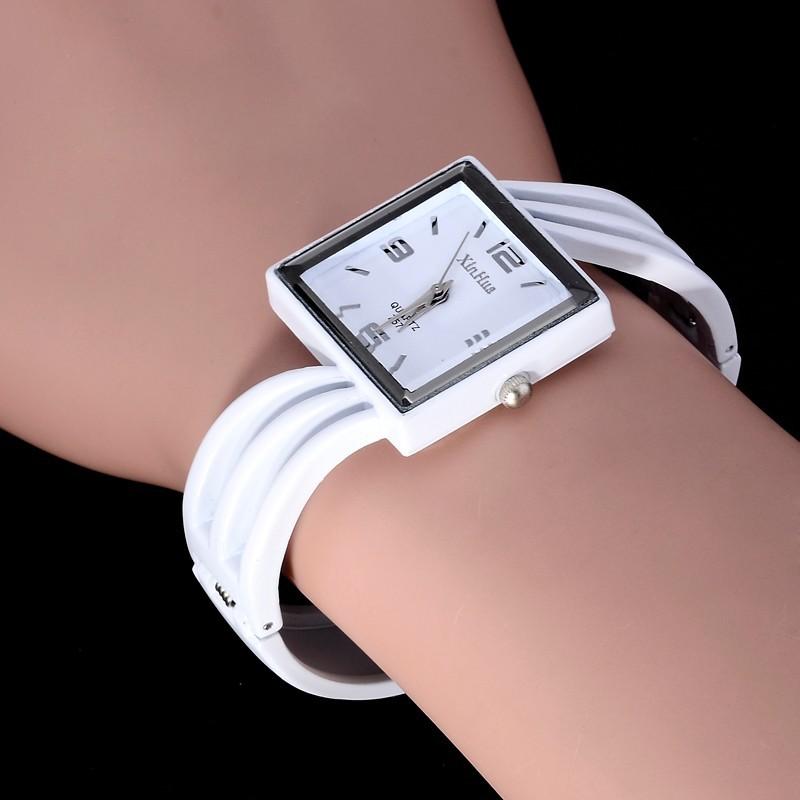 Fashion Full Steel Square Shaped Bracelet Quartz Watch for Women  -  GeraldBlack.com