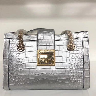 Fashion Genuine Alligator Leather Closure Zipper Soft Handbags for women  -  GeraldBlack.com