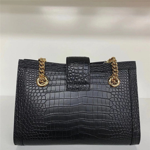 Fashion Genuine Alligator Leather Closure Zipper Soft Handbags for women  -  GeraldBlack.com