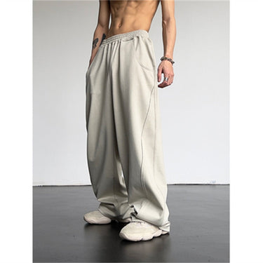 Fashion Hip Hop Retro High Waisted Wide Leg Trousers Loose Casual Pant Clothing Bottoms  -  GeraldBlack.com