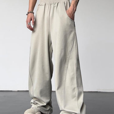 Fashion Hip Hop Retro High Waisted Wide Leg Trousers Loose Casual Pant Clothing Bottoms  -  GeraldBlack.com
