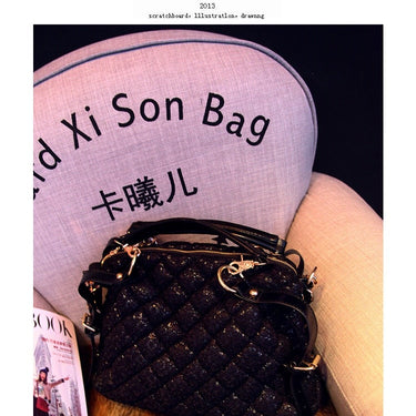 Fashion Leather Women Lace Big Korean Style Crossbody Shoulder Tote Handbag  -  GeraldBlack.com