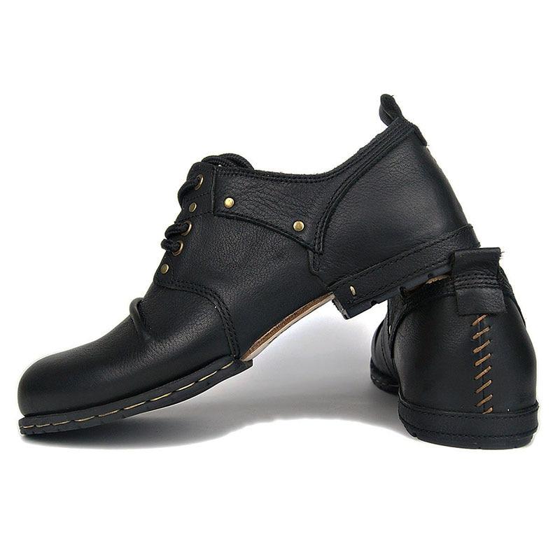 Fashion Men's Handmade Genuine Cow Leather Lace-Up Ankle Boots Shoes Boots  -  GeraldBlack.com