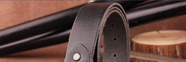 Men's 100% Pure Cow Solid Leather Belts Man Black Alloy Pin Buckle Metal Packed in a Box Belt for - SolaceConnect.com