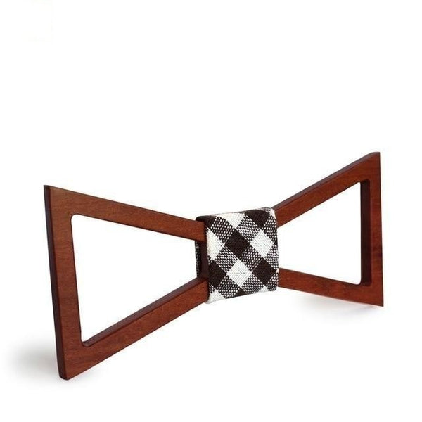 Fashion Men's Solid Classic Cotton Bowknot Wooden Bowtie for Business Suit  -  GeraldBlack.com