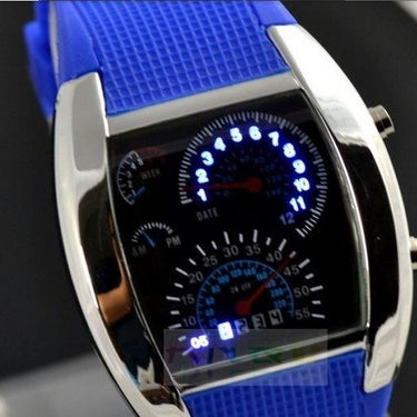 Fashion Men's Unique LED Digital Sports Clock Watch with Rubber Band - SolaceConnect.com