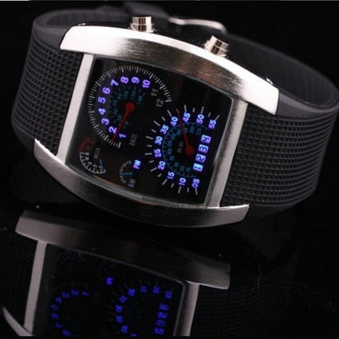 Fashion Men's Unique LED Digital Sports Clock Watch with Rubber Band  -  GeraldBlack.com
