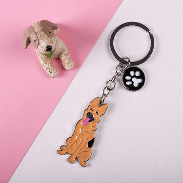 Fashion Metal German Shepherd Dog Pet Charm Key Chains for Bags - SolaceConnect.com