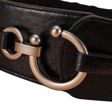 Fashion Metal Hook Buckle Vintage Elastic Wide Belt for Women  -  GeraldBlack.com