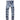 Fashion Punk Blue Ripped Slim Elastic Ripped Stick Cloth Small Straight Leg Street Personality Jeans  -  GeraldBlack.com