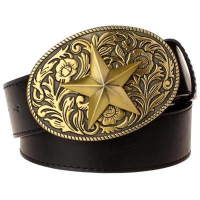 Fashion Retro Arabesque and Flower Golden Arabian Style Belts for Men - SolaceConnect.com