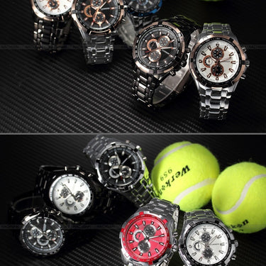 Fashion's Men Sports Analog Quartz Casual Full Stainless Steel Watches  -  GeraldBlack.com
