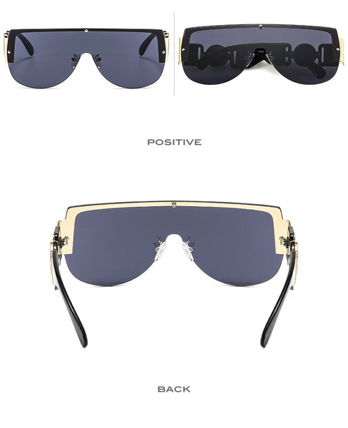 Fashion Shield Sunglasses Women Men Green Leopard Luxury Gradients Lens Designer Goggle UV400  -  GeraldBlack.com