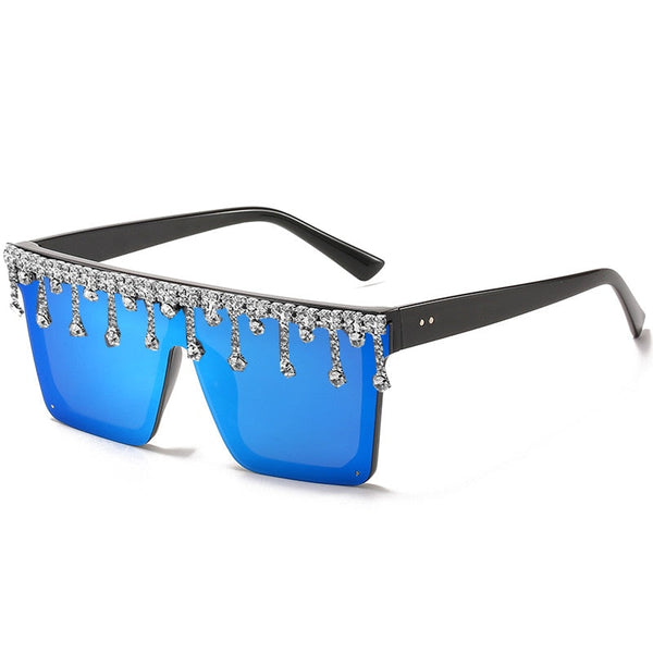 Fashion Square Sunglasses Women Tassel Sunglasses Men Oversized Glasses Shades UV400  -  GeraldBlack.com